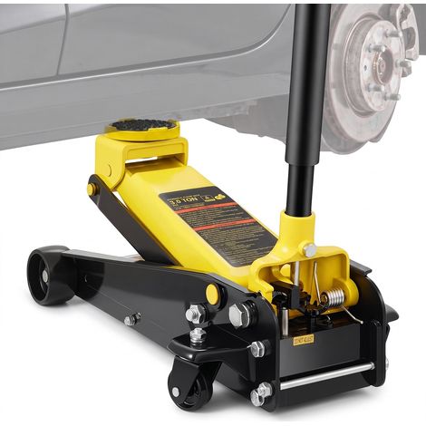 Cric Rouleur 3 tonnes, Cric de Plancher Hydraulique à Profil Bas Hauteur de Levage 130-500 mm, en Acier Robuste, avec Pompe de Levage Rapide à Piston Unique, pour Lever Camion SUV Atelier (1/5)