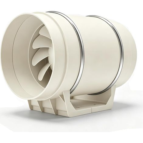 HAUTOUR Extracteur d'Air Ventilateur Conduit 195mm, Ventilateur tubulaire, Moteur Cuivre 136W 2600tr/min 900 m³/h, Silencieux Évacuation Humidité Odeurs Salle de Bain Cuisine WC Grenier (1/5)