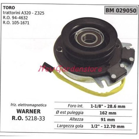 Embrague electromagnético warner cortacésped toro 029050