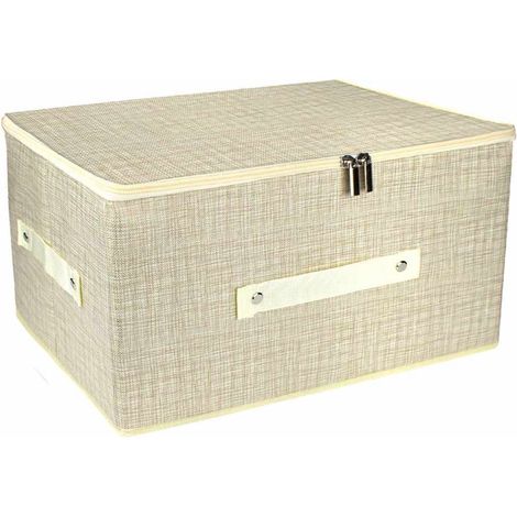 Scatola box porta abiti contenitore organizer portaoggetti per armadi con chiusura zip cerniera 35x45x20 cm