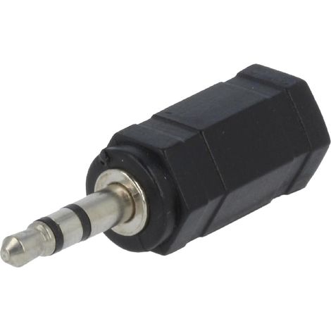 Adaptateur Jack 2.5mm femelle Jack 3.5mm prise male - Noir