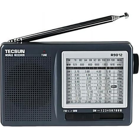 Radio Tecsun R-9012 multibande FM/MW/SW 12 gammes, récepteur ondes courtes haute sensibilité portable