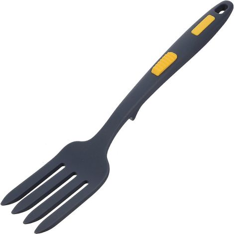 Fourchette de cuisine en silicone, cuillère à spaghetti, cuillère de service, design pratique, 29,5 x 5,3 x 2,4 cm, pour la manipulation des aliments, lot de 1 (1/5)