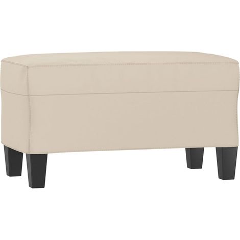 Banco/banco crema 70 x 35 x 41 cm tejido microfibra 020010618