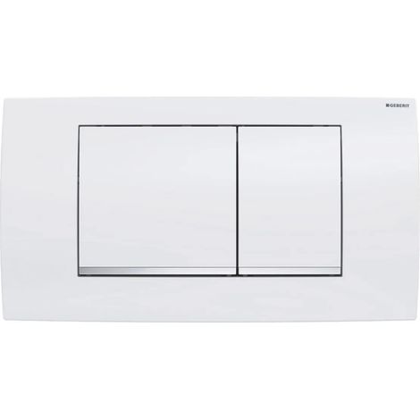 Geberit - Placca Di Comando Twinline 30 A Due Pulsanti - Colore: Bianco