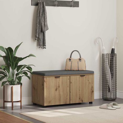 Hall Bench Artisan Oak 80 x 38 x 46 cm vidaXL