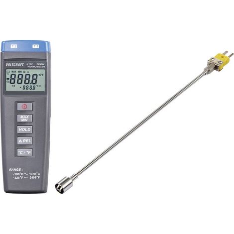 VOLTCRAFT K102 + TP 205 Termometro -200 - +1370 °C Sensore tipo K (1/5)