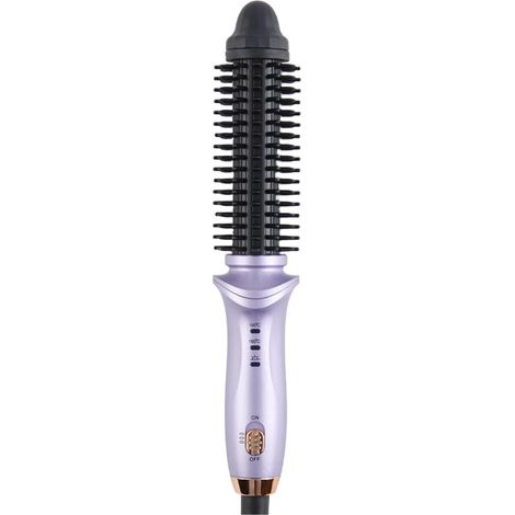 Peigne séchoir à cheveux pour femmes – Outil de coiffage Peigne séchoir multifonctionnel à ions négatifs, chauffe rapidement, 2 réglages de température, convient au séchage des cheveux bouclés, viole (1/5)
