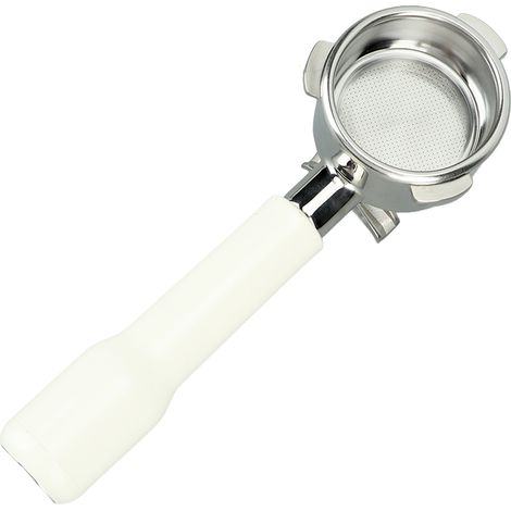 Porte-filtre à café double flux 54 mm pour machine à café Breville 870 880 C2, en plastique blanc (1/5)