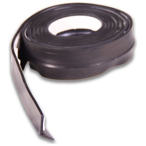 Brinox B82650N Paraspifferi in Gomma per Porte da Garage, Nero, 2,5 m (1/2)