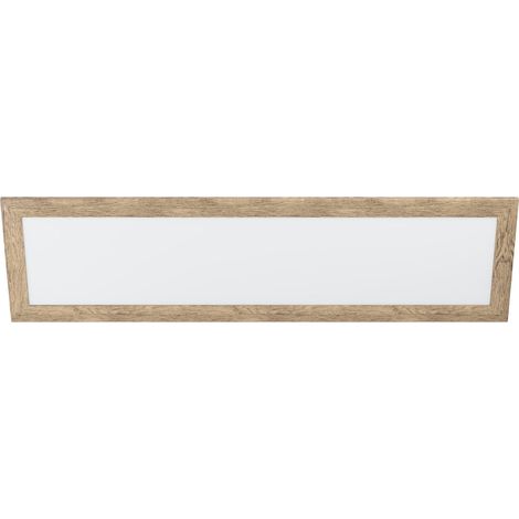 Luminaire plafonnier, panneau LED avec encadrement en bois (1/4)