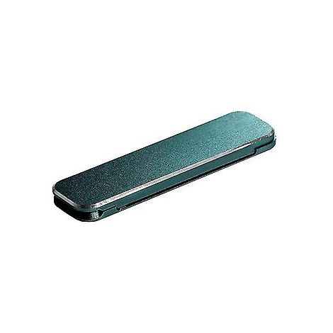 Support de téléphone pliable en métal invisible, support de bureau adhésif (bleu)