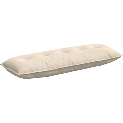 Coussin de Dos Beige 140 x 50 cm Tissu en microfibre (1/5)