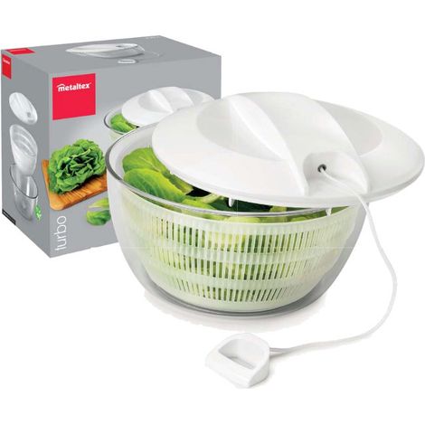 Metaltex salatschleuder 24 cm weiß