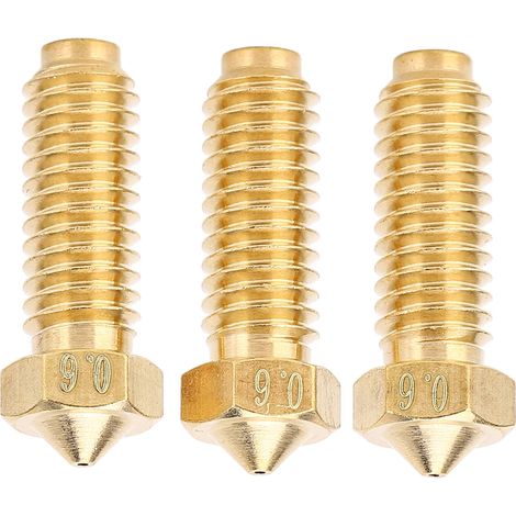 Lot de 3 buses imprimante 3D laiton filetage M6 haut débit 1.75mm pour Kobra 2 2Pro 2Plus 0.6mm (1/5)