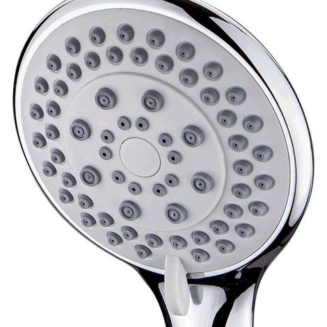 Großer Duschkopf, wassersparender Duschkopf fürs Badezimmer, 150 cm langer flexibler Edelstahlschlauch (1/2)
