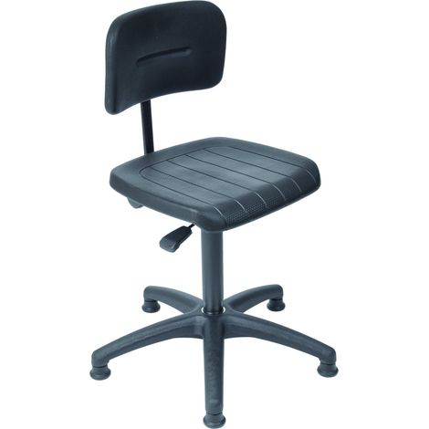 STIER Arbeitsstuhl mit Gleitern Sitzhöhe 440-630 mm PU-Sitz (1/4)