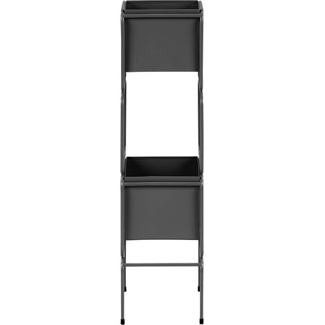 Macetero para interior y exterior soporte para maceta 20 x 20 x 75 cm metal negro Cotinus