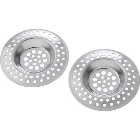 2 x Edelstahlfilter – Sieb für Spüle, Waschbecken, Badewanne (1/5)