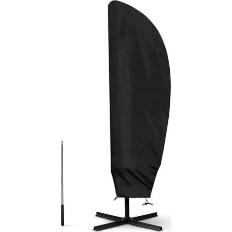Housse Parasol Déporté pour Parasol Ø 2-4m, 210D Oxford Housse de Protection pour Parasol avec Sac de Rangement, Noir - 205CM(57x48x25CM) (1/5)