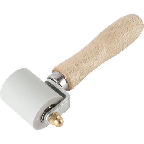 Testeur de joints en silicone avec roulement à billes. Rouleau de nivellement ergonomique et amovible pour ruban d'étanchéité PVC pour toiture. Gris. Largeur : 45 mm/1,8 pouce. (1/5)