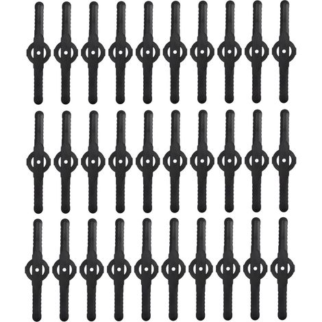 30 lames de rechange pour coupe-bordures, plastique, universelle Weed Warrior, tondeuse sans fil, noir (1/5)