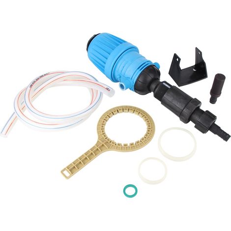 Dosatore di liquidi per giardinaggio, prodotti chimici e fertilizzanti, dosaggio 1%-10%, pressione 0,2-6 bar, ingresso/uscita 32 mm/25 mm, PVC resistente. (1/4)