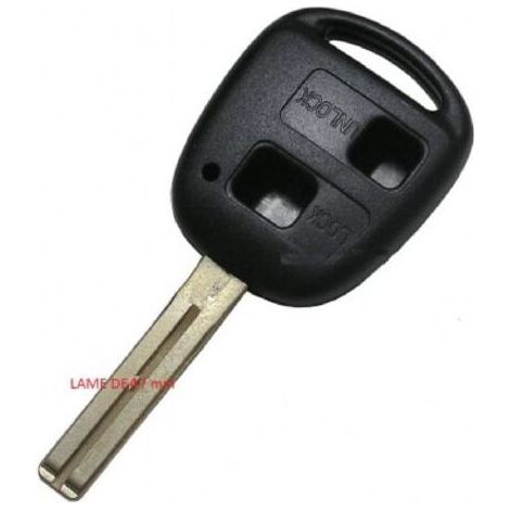 TOY23 - Coque et lame compatible avec Toyota 2 boutons-Chrom (1/2)