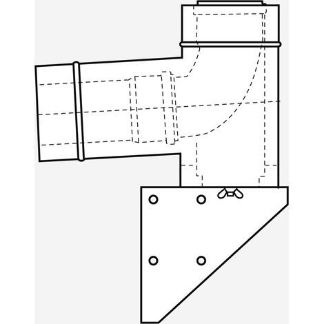 Außenwandkonsole INOX/PP DN350/250 - 48000011682 von Weishaupt