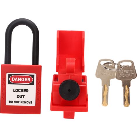 Ortviai Kit de cadenas de sécurité CB-07 pour disjoncteurs + cadenas nylon 38mm