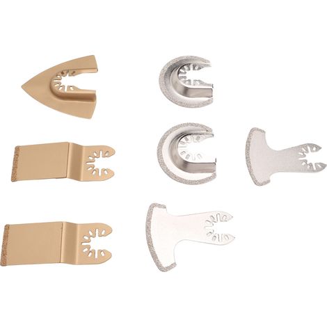 Lot de 7 lames scie oscillante multoutil carbure meule ponçage coupe carrelage béton (1/5)