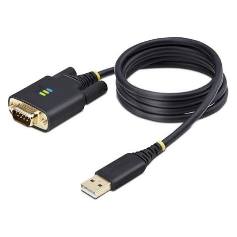 StarTech.com 1m USB auf Seriell Adapter, COM-Retention, FTDI, USB-A zu DB9 Kabel, USB auf RS232, Wechselbare Schrauben/Muttern, ESD Schutz, Windows/macOS/Linux