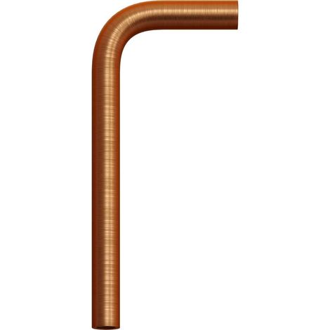 creative cables - Tubo Curvo di Estensione 14 cm in Metallo - Rame Satinato