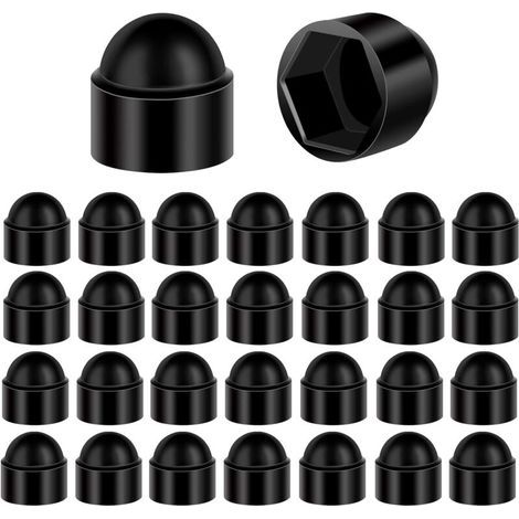 Cache-écrous M5 pour clé de 8 Anthracite 30 pcs capuchons de protection pour vis Cache-vis noir (1/5)