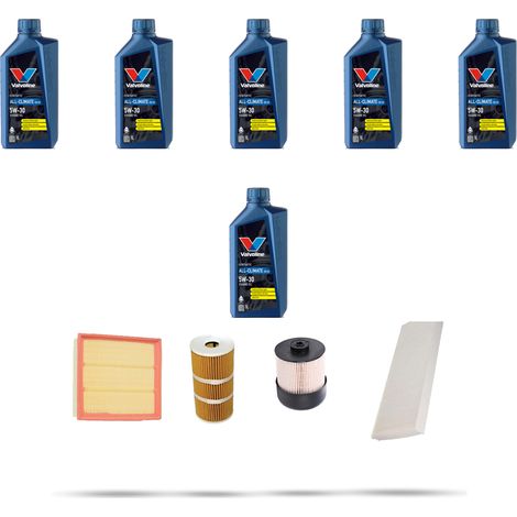Kit tagliando 4 FILTRI e 6L OLIO compatibile con Opel Vivaro B 1.6 CDTI 66kw dal 2014 (1/5)