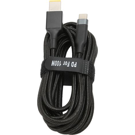 Câble de charge JORINDO PD USB C vers cordon de charge d'alimentation SlimTip long pour ThinkPad (2 mètres) (1/5)