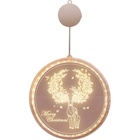 Weihnachts-Hängelichterkette für drinnen und draußen, Festtagsdekoration, Fenster- und Wanddekoration, wasserdichte LED-Lampe (1/5)