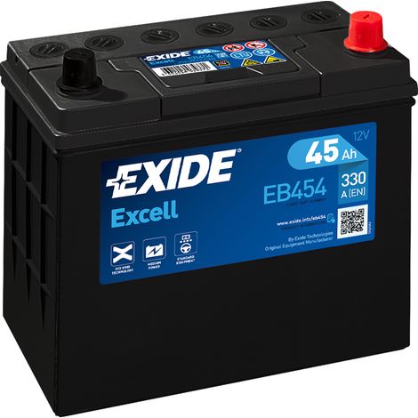 Batería de coche Tudor 45Ah EB454 Exide