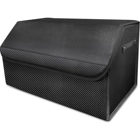 Organizer per bagagliaio auto antiscivolo, borsa pieghevole premium con coperchio, organizer per bagagliaio con maniglia resistente per auto/SUV/camion (media) B