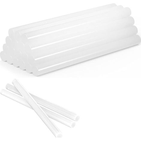 Lot de 30 mini bâtons de colle transparente Ø 7 mm x 150 mm, bâtons de colle chaude standard pour pistolet à colle courante, pour bricolage, réparation, décoration (1/4)