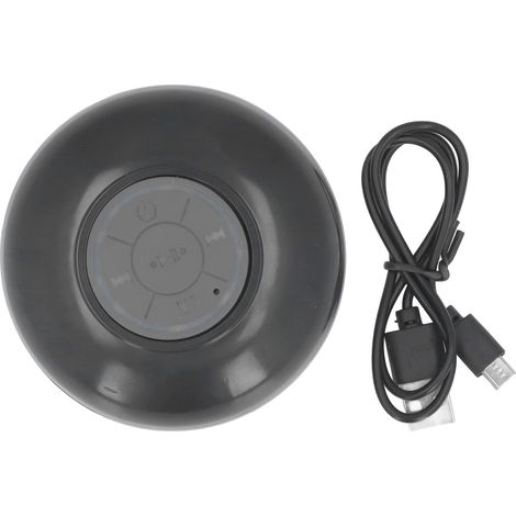 IPX4 wasserdichter Bluetooth-Lautsprecher mit Saugnapf, tragbarer LED-Lautsprecher für Badezimmer, Küche und Büro (1/5)