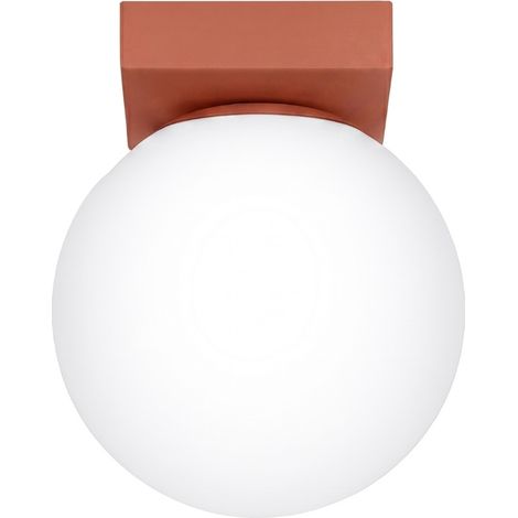 Plafoniere Yoli ocra rossa 12x14.5x12cm Acciaio Sollux (1/5)