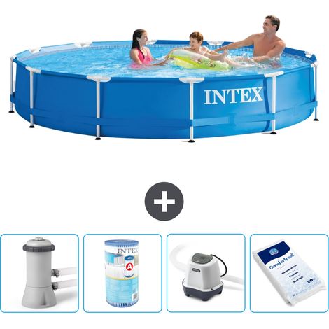 Intex Piscina con struttura Rotonda - 366x76 cm - 7-pezzi S41742 (1/4)