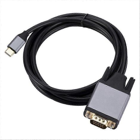 Câble Type-C vers VGA, adaptateur USB 3.1 vers VGA, câble de connexion d'écran haute définition 10 Gbit/s compatible avec les PC, les ordinateurs portables et les moniteurs. (1/5)