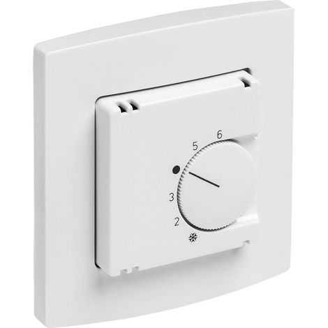 Kermi x-net Regolatore ad incasso 230 V, Regolatore di temperatura ambiente con manopola ad incasso, SFEER003230