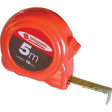 Mesure boîtier rouge fluo 19 mm - 5 m - SOFOP