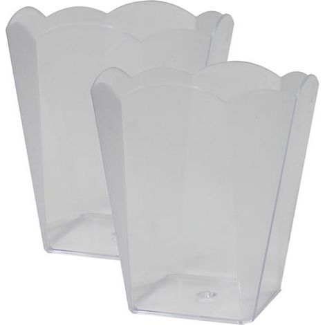 KIT SET 2 PZ COPPETTA FIORE IN PLASTICA IN SET DA 12 PEZZI DA 130 CC