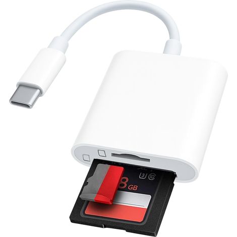 2PCS Lecteur Carte SD USB C, Adaptateur Carte SD et Micro SD USB-C pour Téléphones/Tablettes/Ordinateurs, Compatible SD/TF/SDHC/SDXC, Transfert Photo/Vidéo, Compact et Portable (1/5)