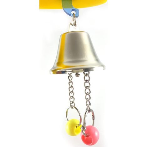 Horloge suspendue à perles pour cages de petits animaux - Jouet à mâcher pour oiseaux, hamsters, perroquets (1/5)