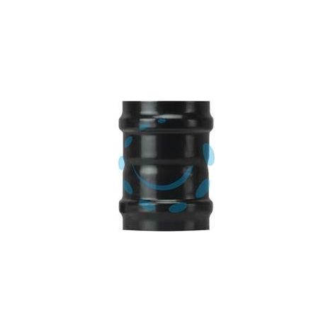 RACCORDO F/F PER STUFE A PELLET NERO OPACO PESANTE MM.1,2 - ø cm.8 F/F
